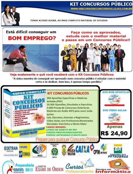 KIT CURSOS E CONCURSOS